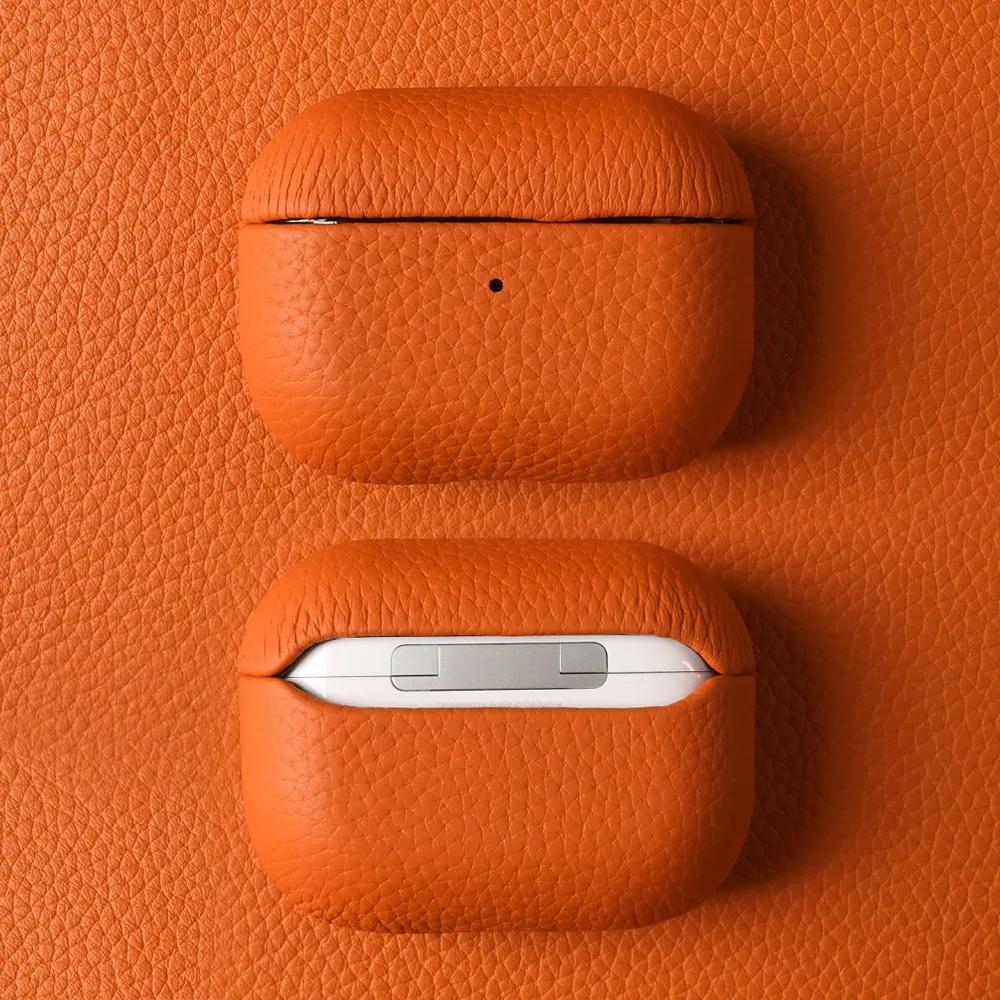 

Luxury Business 100% Premium Genuine Leather Bluetooth Earphone Case For Apple Airpods 4 3 2 Pro3 Pro2 Headphone Protector Cover For Airpod Pro