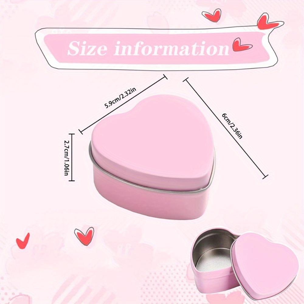 15pcs Heart-Shaped Metal Tin Box Kit with Lids Candies Jewelry Gift Tin Cans Storage Organizer Valentine Wedding Christmas Decor