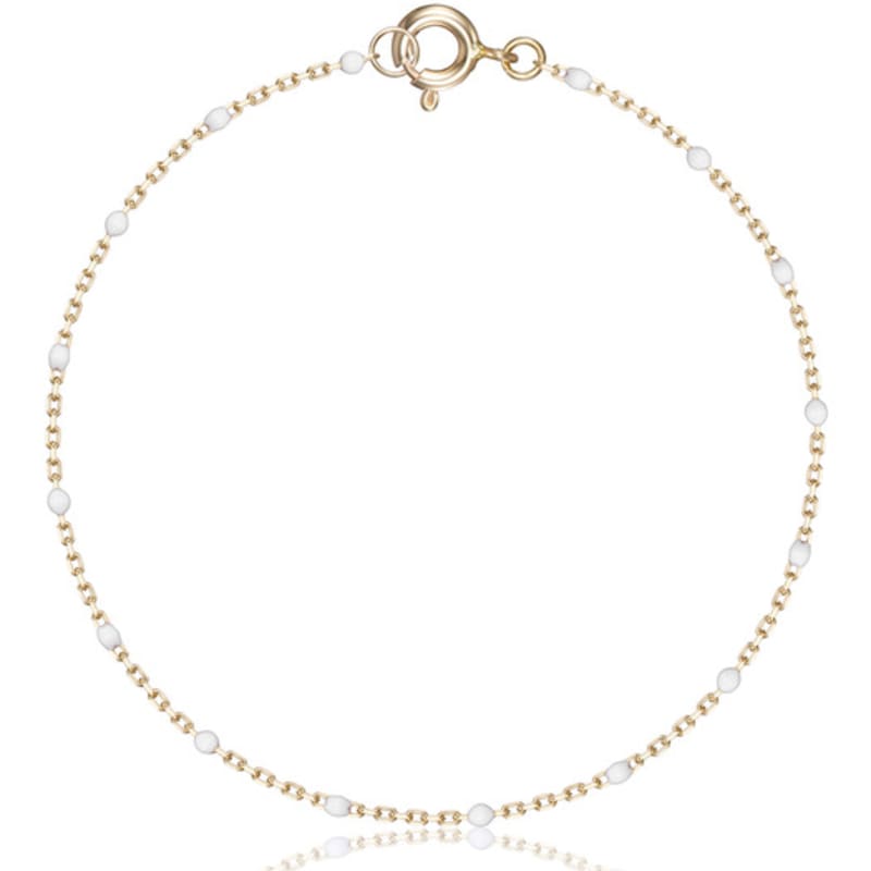 LUNNE 14k Color Point Layered Chain Bracelet (14k Gold) #LFB02