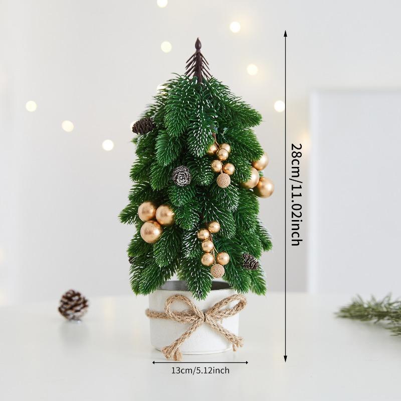 Christmas Ornaments Home Mini Tabletop Christmas Tree Small Potted Plants Nuo Living Room Nobeson Ornaments