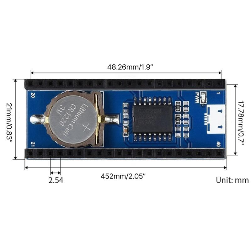 Clock Extension Board Module RTCs Expansion Board for I2C RTCs Chip High Precision for RaspberryPiPico