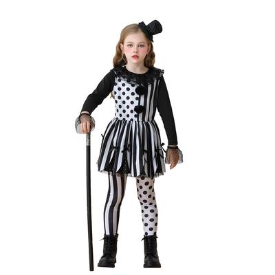 Halloween Children's Costumes Clown Costume Circus Party Dress Magician Girls Dress Carnival Show