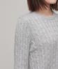 MUSINSA STANDARD WOMAN Women'S Angora Blend Cable Crew Neck Knit [Light Grey]