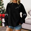 Women's Fashion Casual Long Sleeve Loose Fit Graphic Crewneck Pullover Sweatshirt