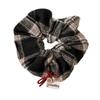 Korean Retro Plaid Bow Hair Tie - Women's High Skull Headband, New for Early Autumn 2025