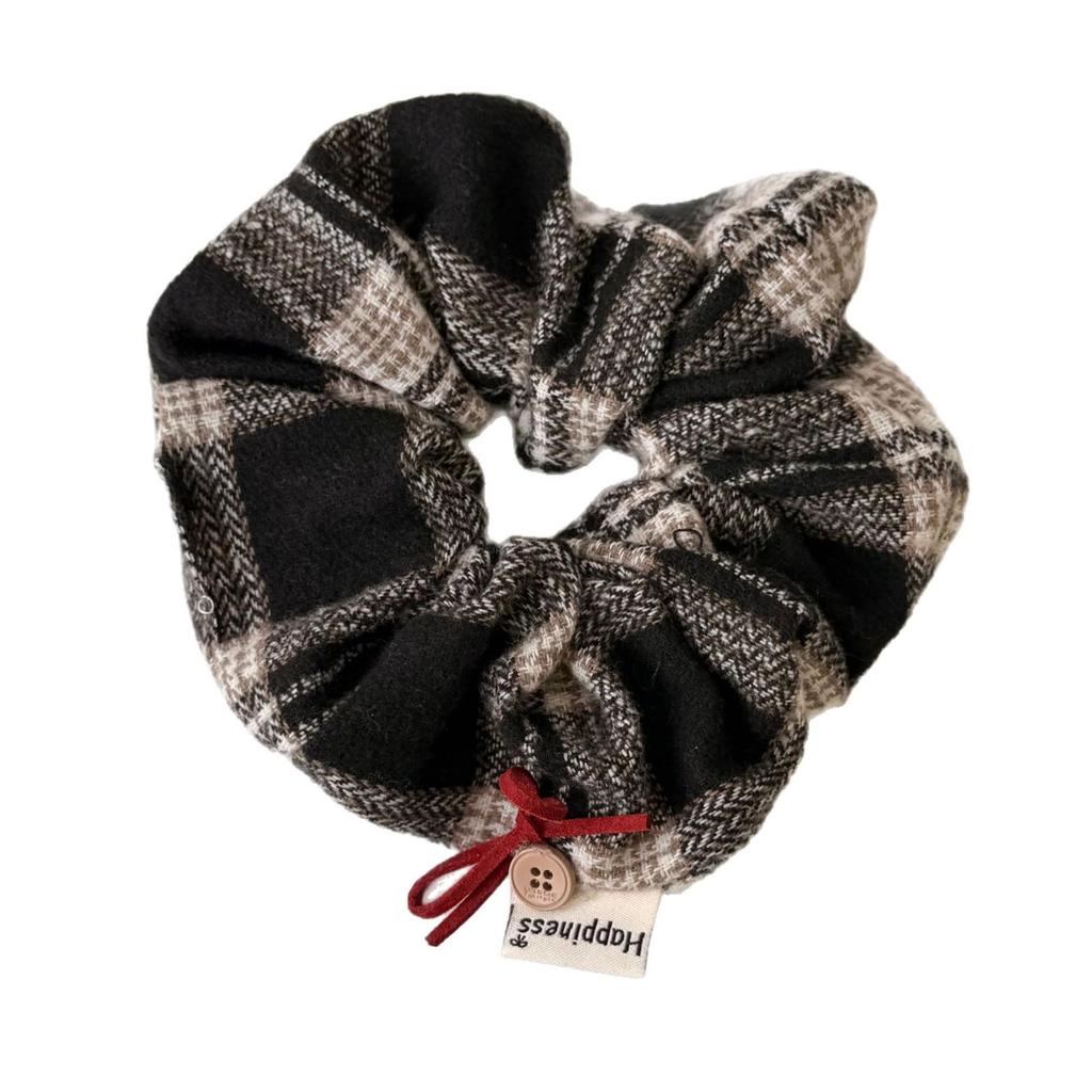 Korean Retro Plaid Bow Hair Tie - Women's High Skull Headband, New for Early Autumn 2025
