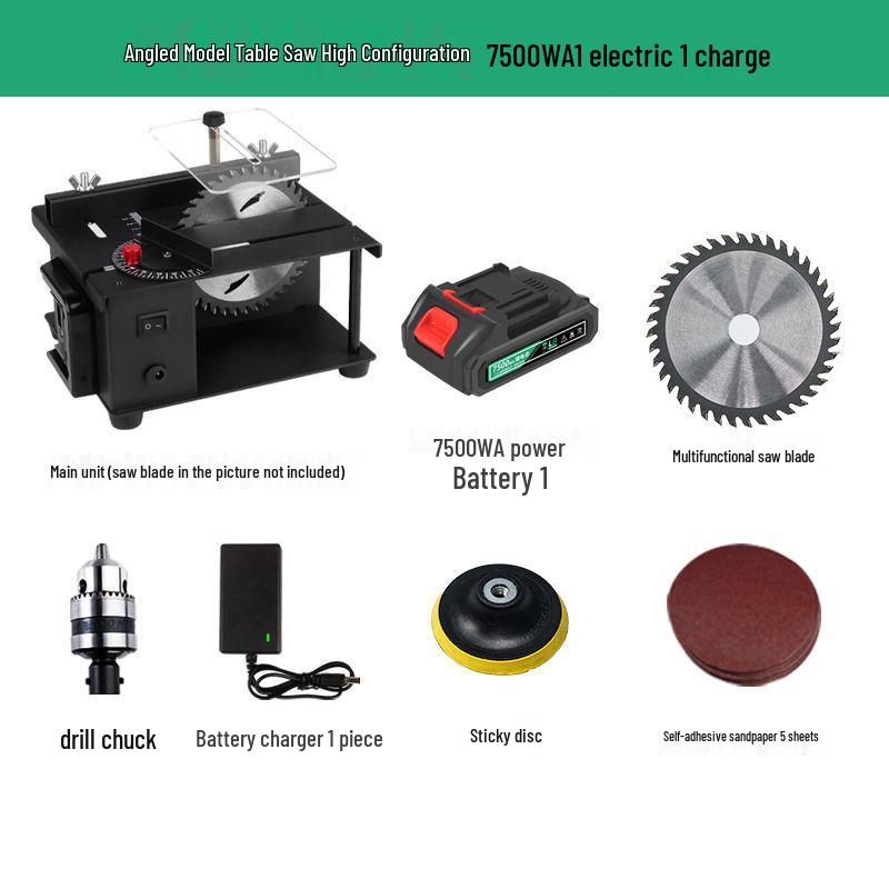Compact Multi-Functional Table Saw for DIY Woodworking & Jade Cutting