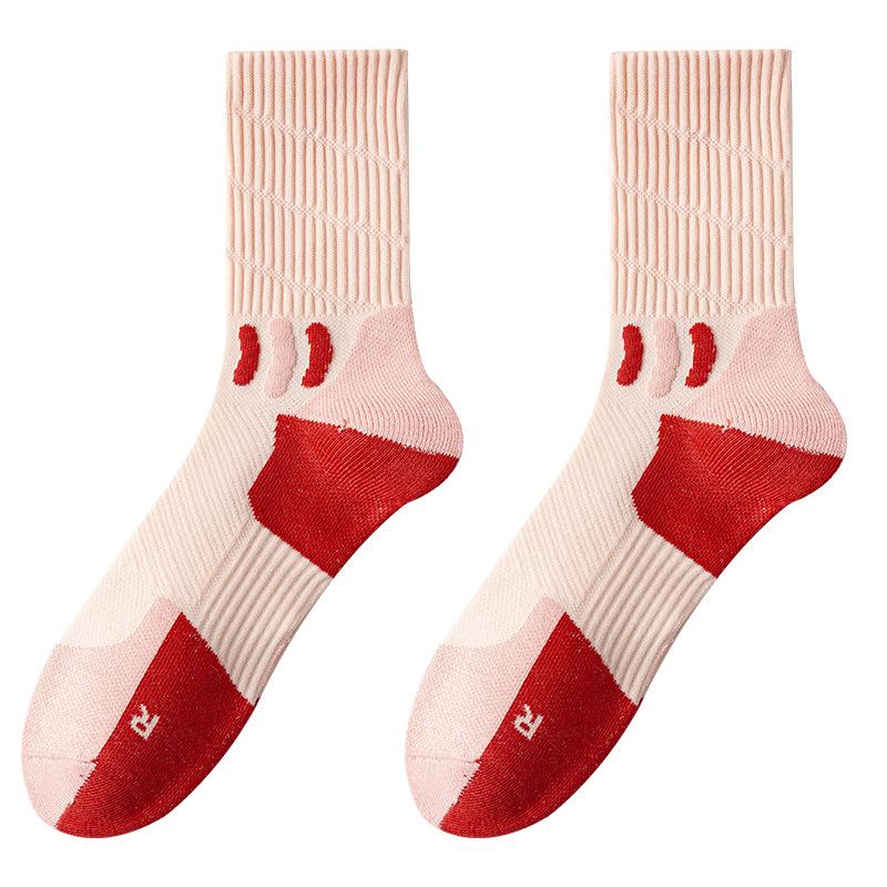 3 Paar Damen Frühling und Sommer Lauf-Sport-Mesh Atmungsaktive Deodorant Antibakterielle Kniestrümpfe