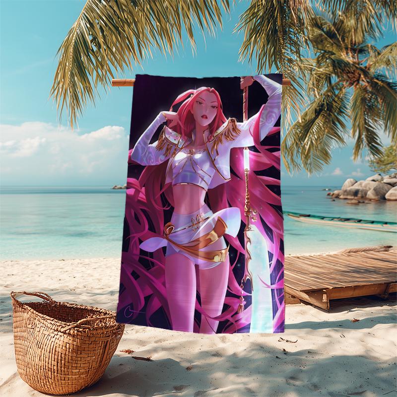 1Pc Fantasy Heroes Action Beach Towel Microfiber Beach Towel Thin Absorbent For Beach Swimming Yoga Bath Sports 0917195