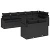 VidaXL Ensemble de canapé de jardin 9 pièces avec coussins Noir Poly Rotin 3349029