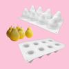 3D Design French Mousse Cake Mold Silicone Material Fondant Mold Pear Mold  Cake Making
