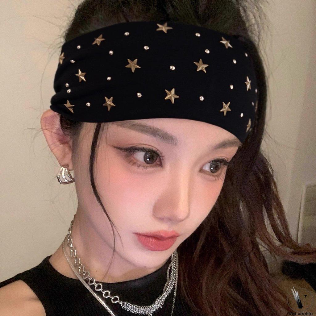 Cross-Border Elegant Rhinestone Wide Headband for Women