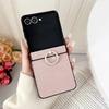 For Samsung Galaxy Z Flip 7 6 5 4 3 5G Phone Case Solid Color Lychee Pattern PU Leather Ring Holder Shockproof Protective Cover