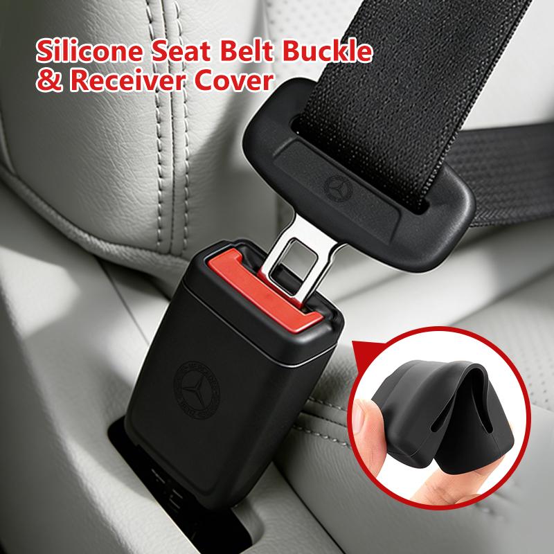 CGRE6 Car Silicone Seat Belt Buckle Anti-scratch Protector Cover Decorative Accessories For Benz AMG VIANO GLB GLC W108 W124 W126 W169
