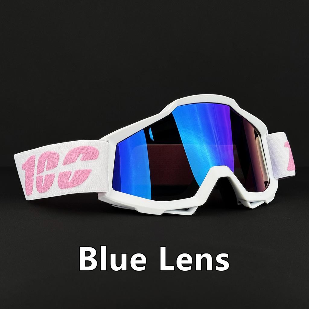 100 Motorcycle Glasses Motocross Safety HD Lenses Goggles Dirt Bike ATV Ski MTB Goggles MOTO Outdoor Cycling Sunglasses