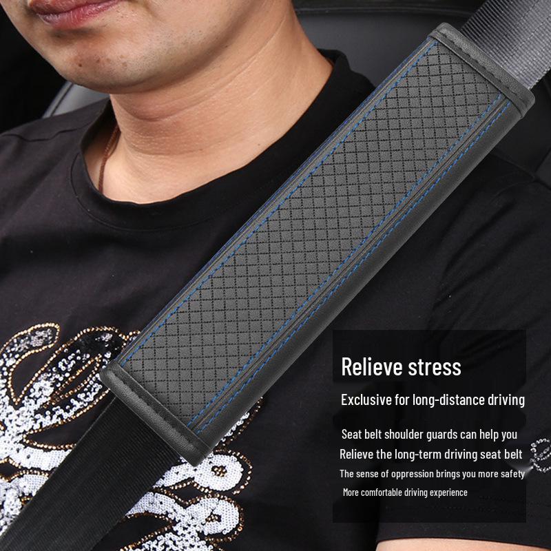 Leather Car Seat Belt Shoulder Pad - Universal Protective Cover