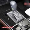 Car Interior Sticker Gear Box Protective Film For Mazda CX-30 2019-2025 Car window Panel Sticker Carbon Fiber Black