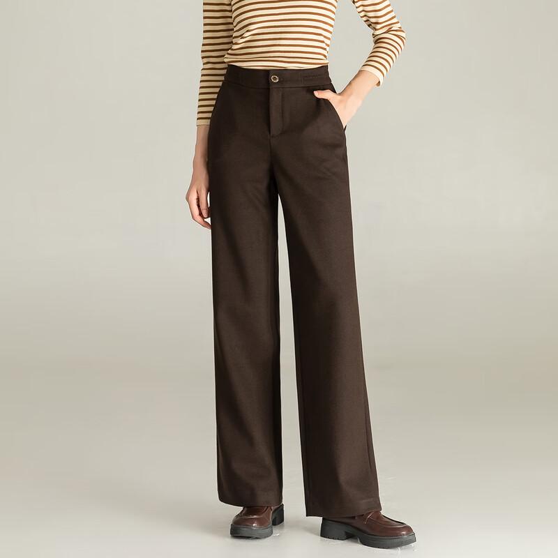 Mengshuya Women's High-Waist Slim-Fit Straight-Leg Pants