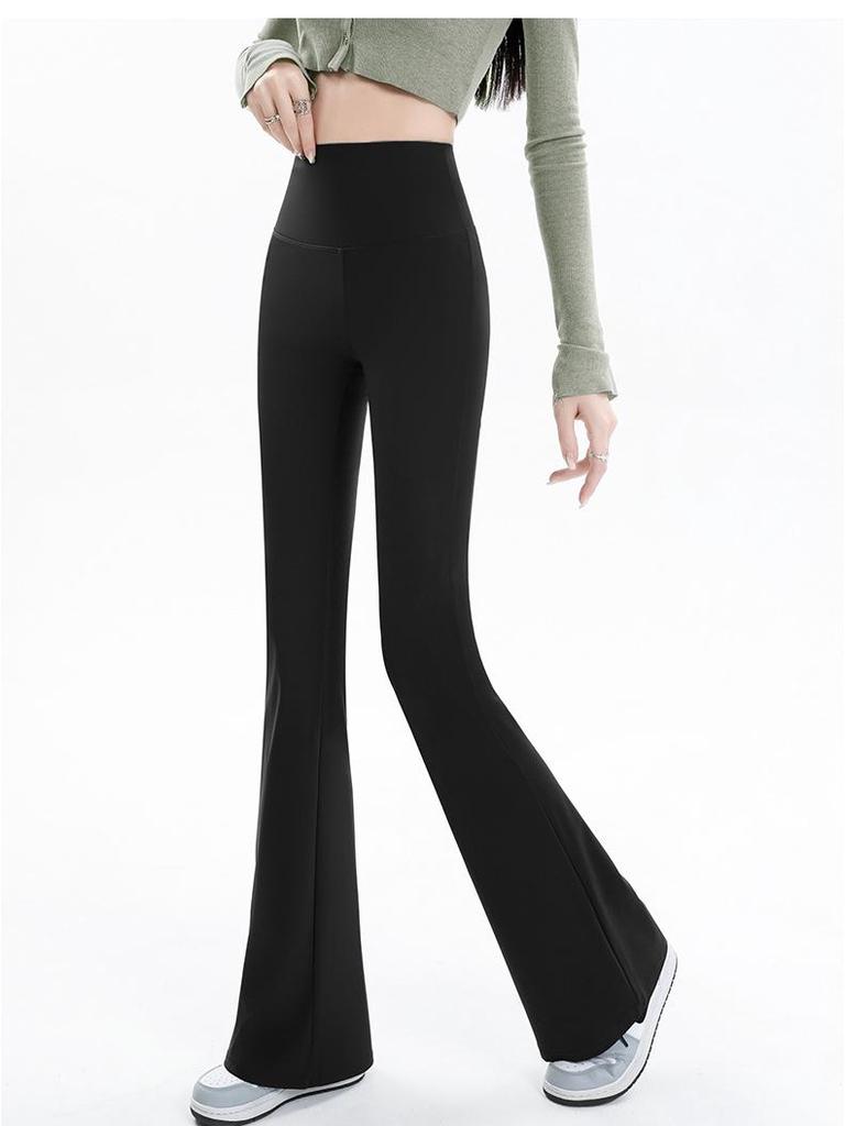 Barbie Hosen mit weitem Bein: Hohe Taille, Hohe Elastizität, Koreanischer Stil Herbst/Winter Leggings für Damen