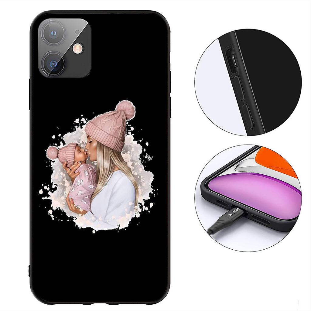 Family Boy Woman Baby Girl Mom Phone Case for Samsung Galaxy A06 A05 A14 A50 A51 A52 A12 A13 A23 A70 A07 A25 A26 A72 A56 Cover