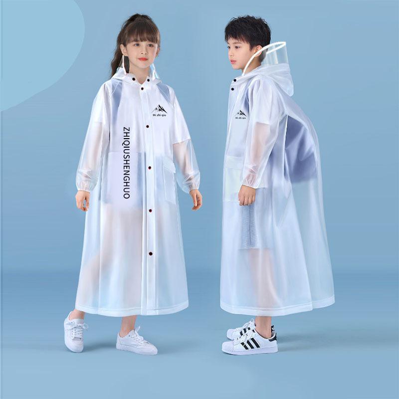 Stormproof Children's Full-Body Raincoat with Backpack Compartment - Portable Cycling Poncho for Boys and Girls