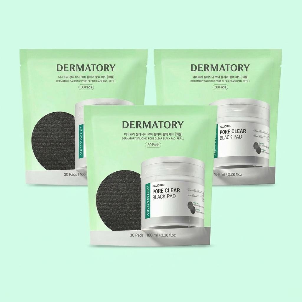 [3 Packs Set] Dermatory Saliclinic Pore Clear Pad Refill (30 Sheets x 3ea) - Blackhead Control refill 3 Packs (90sheets)