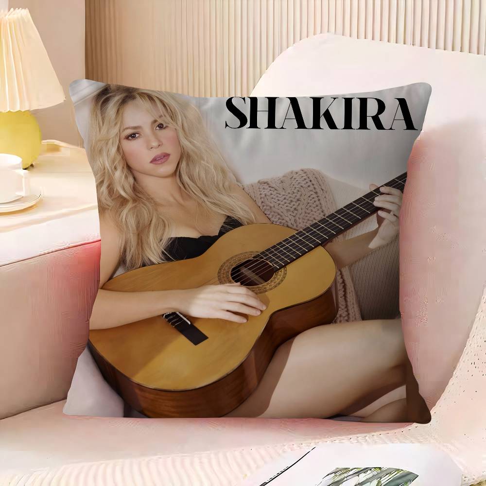 S-Shakira Office Cushion Pillowcase Car Cushion Cover45X45CM Lumbar Pillowcase Sofa Pillowcover
