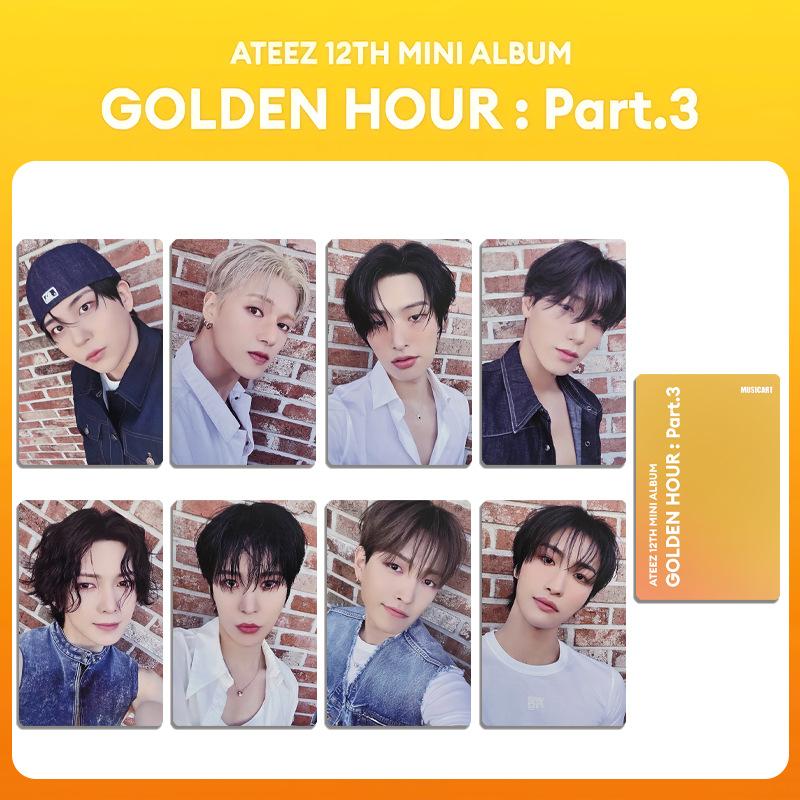 ATEEZ Neues Mini-Album Nr. 12 GOLDEN HOUR : Teil 3 SW Spezialkarte Hongjoong Seonghwa Postkarten Yunho Yeosang San Geschenkkarte für Fans