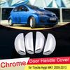 For Toyota Aygo MK1 2005 2006 2007 2008 2009 2010 2011 2012 2013 Chrome Door Handle Cover Exterior Trim Car Stickers Accessories