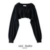 Women's Hoodie Early Autumn New Ins Personality Irregular Ultra Short Long Sleeved Top