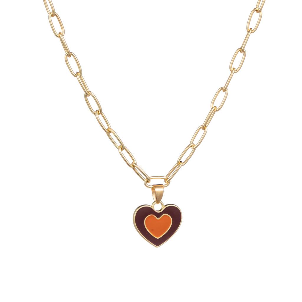 Stylish Minimalist Heart Pendant Necklace Unique Alloy Design Perfect For Any Occasion