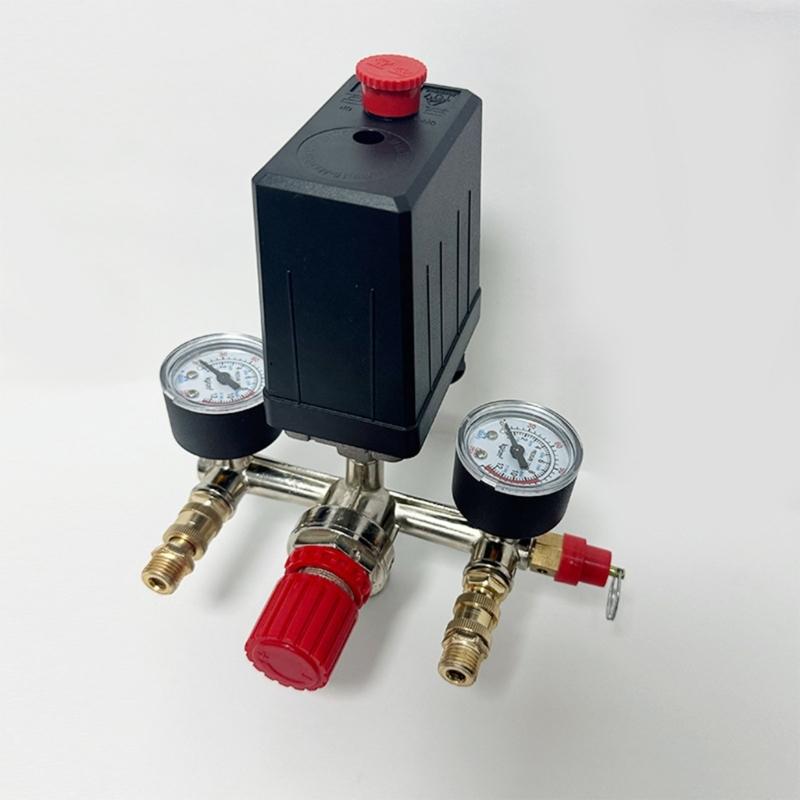 Adjustable Air Compressor Bracket Pressure Valves Assembly Exhaust Pipe Adapter Normally Closed Safety Valves for Industry