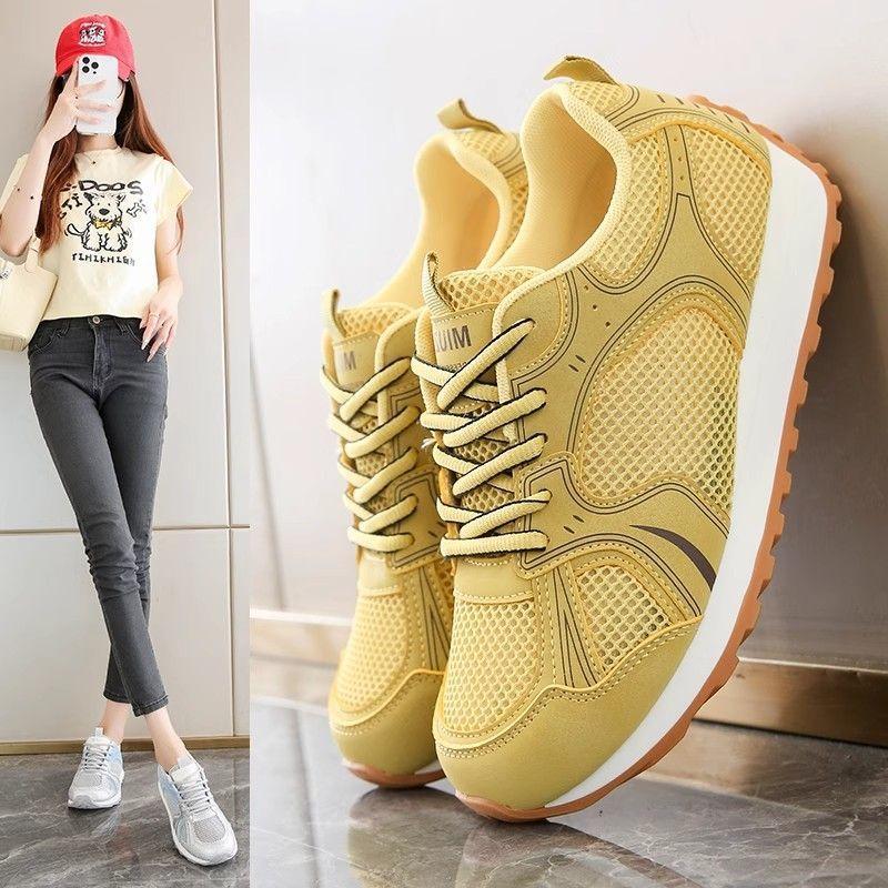 Fashion New Breathable Women Mesh Sneakers Lace Up Fashion Flat Shoes Tenis De Mujer Women's Casual Shoes Tenis Feminino Schuhen Damen