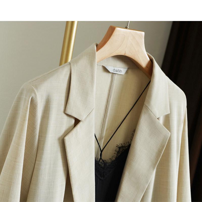 Εκκαθάριση Γυναικείο Λευκό Σιφόν Μπλέιζερ με Κοντό Μανίκι - Κολακευτικό Καλοκαιρινό Σακάκι