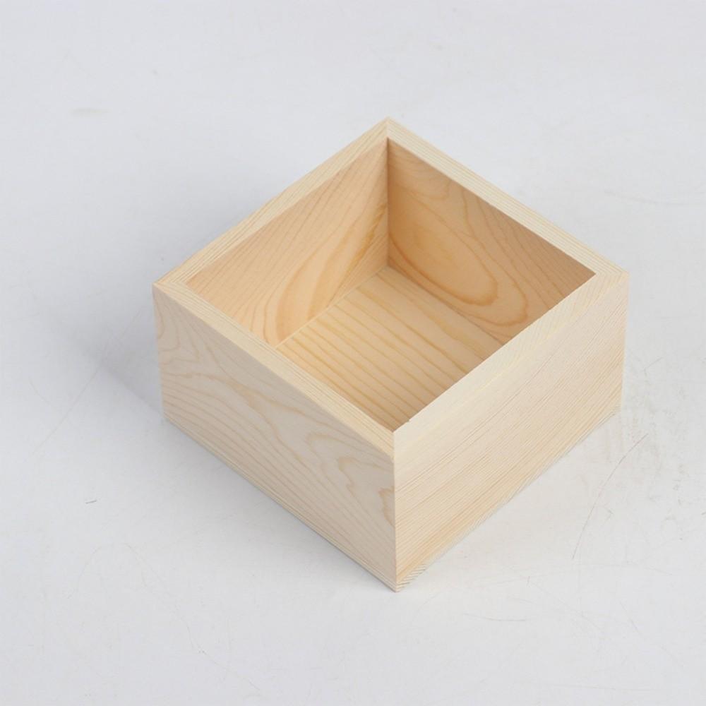 Portable Square Wooden Box Decorative DIY Wooden Storage Container Paintable Small Mini Sundries Jewelry Boxes Gifts