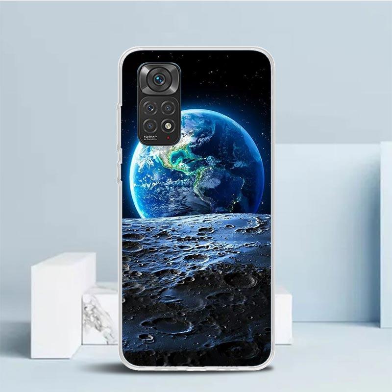 Erdsterne Weltraum Weiche Hülle für Xiaomi Redmi Note 15 14 13 12 Pro Plus Handyhülle 14S 11S 11T 11E 10S 10 4G Muster Schale Redmi