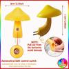 Yellow Mushroom Night Light EU Plug Cartoon Night Lamp With Light Sensor Decor Wall Lamps for Kids Children's Room Bedside Lamp