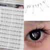 4-6mm Einzelne untere Wimpernbüschel Ohne Kleber C-Schwung Schwarze untere Wimpern Selbstklebende Wimpernverlängerungen Cosplay DIY Make-up