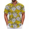 Walmart Summer Flower Shirt Men'S Beach Vintage Casual 3D Digital Printing Short Sleeve Men'S Plus Size Shirt