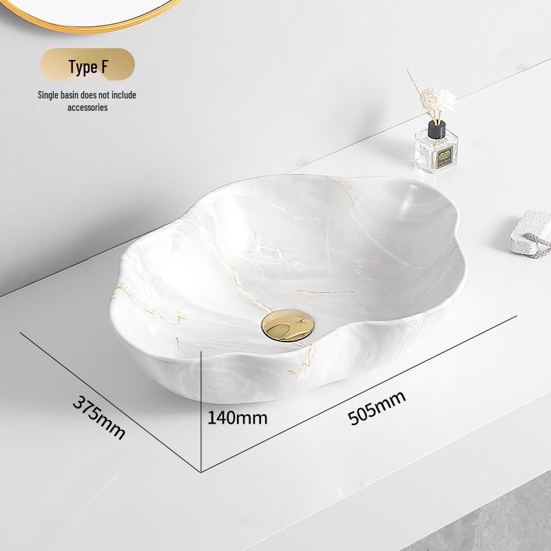 Tengxiang Ivory White Ceramic Marble Countertop Single Hole Top-Mount Sink