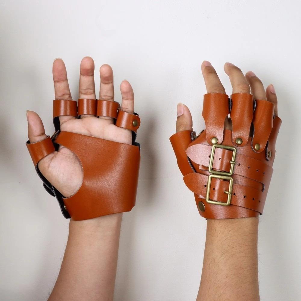 Wristband Design Steampunk Gloves Medieval Style Fingerless Gloves  Role Playing