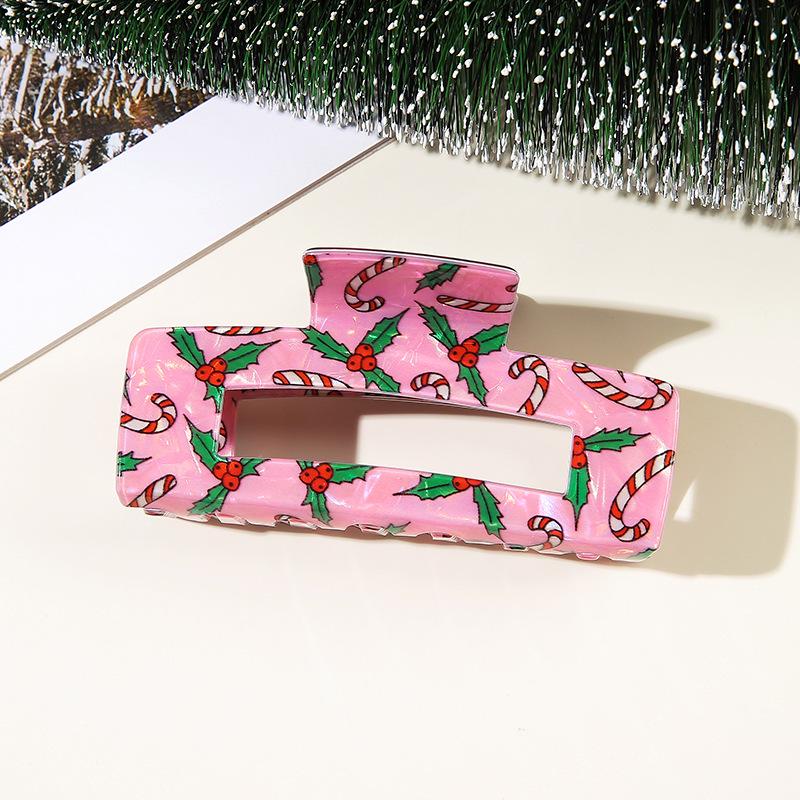 Shining Girl Christmas Floral Claw Clip - High-End Holiday Hair Accessory