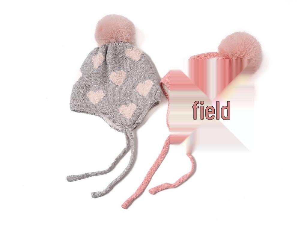 Children's Chunky Knit Wool Hat Set for Autumn & Winter - Unisex Baby Design, Trendy Two-Piece