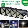 1-4Pcs 100 LED Solar Wall Light Outdoor Solar Lamp PIR Motion Sensor Solar Powered Sunlight Street Lantern for Garden Decoration