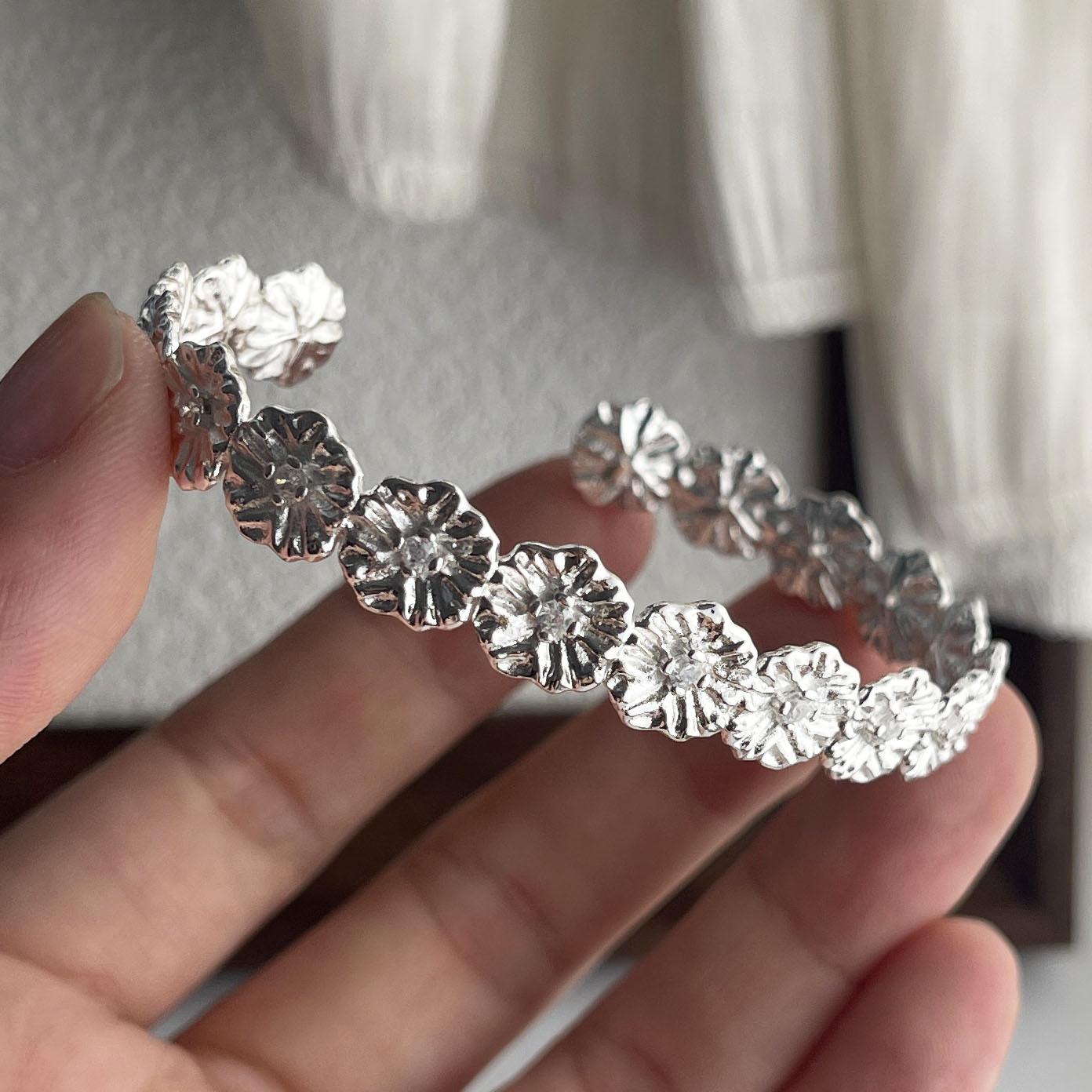

100% Solid 925 Sterling Silver Retro Bracelet for Women Men Vintage Handmade Belt Bracelet Birthday Gift