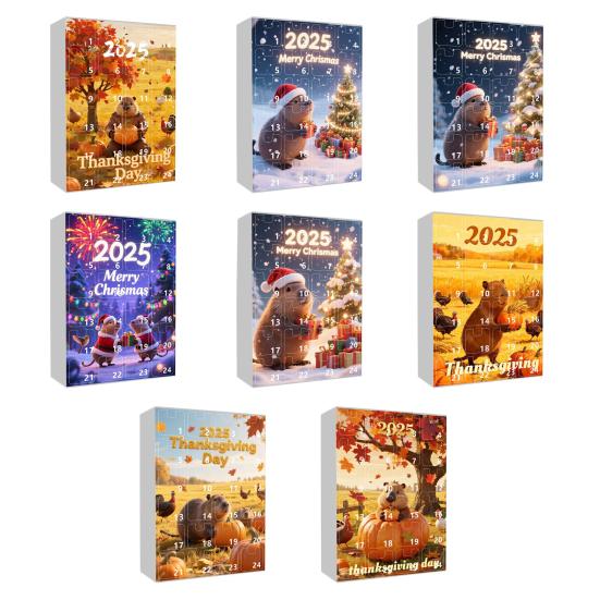 Advent Calendar Marmot Design 24-Day Countdown Festive Family Activity Calendar Kid Surprise Gift Calendar