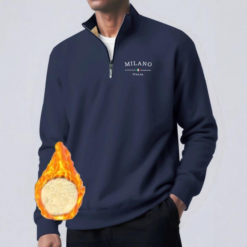 

Zipper Design for Men s Velvet Sweatshirt for Autumn and Winter Zipper Design Solid Color Lamb Velvet Turtleneck Base Shirt S темно-синий