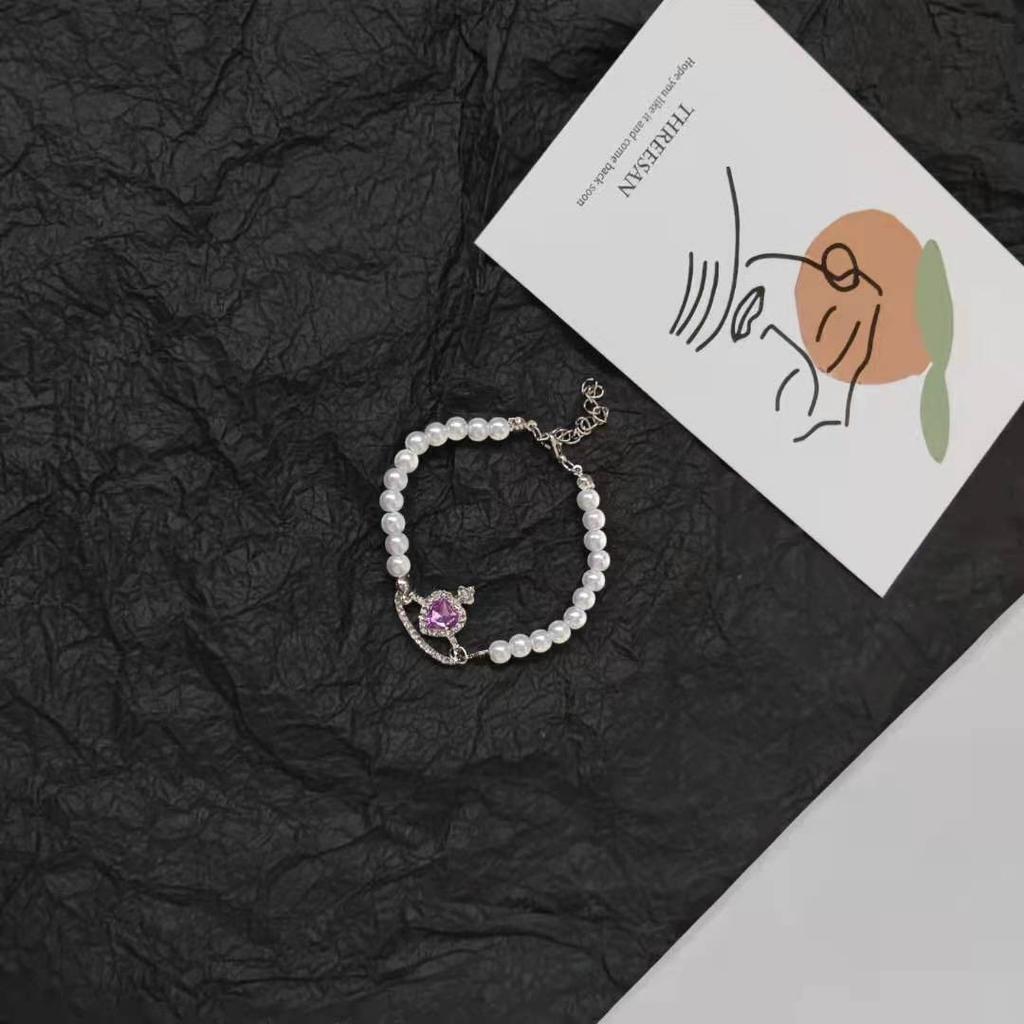 Japanese And Korean Kitten Claws Imitation Pearls Light Luxury Temperament Trendy Bracelets Women'S Gifts Niche Design Sense Gentle For Girlfriends