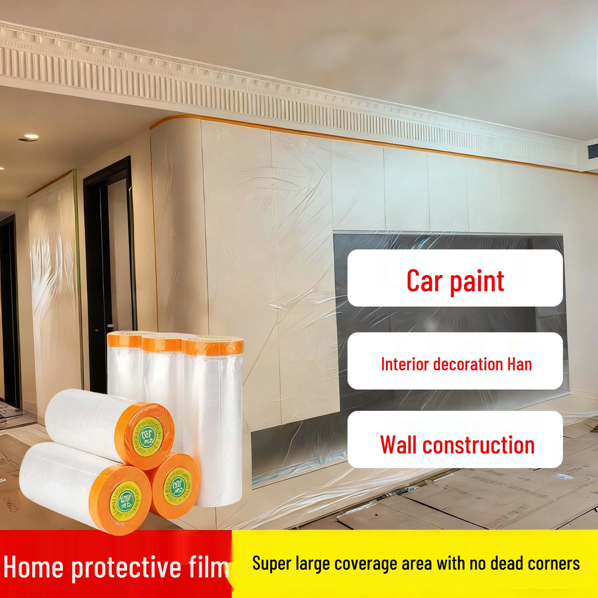 

Thickened Dustproof Film for Wardrobe & Furniture Protection Strong Adhesive 30cm*3m прозрачный