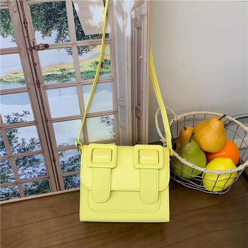 New Bag Women's Fashion Macaron Student Messenger Women's Bag Niche High-end Cute Shoulder Small Square Bag